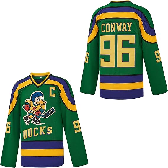 Youth 96 Conway 99 Banks Ice Hockey Green Jersey 90S Hip Hop Clothing for Party Kids